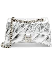 Balenciaga - Crush Small Quilted Metallic Leather Shoulder Bag - Lyst
