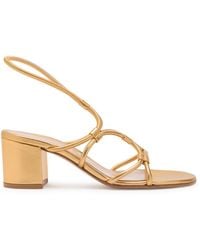 Gianvito Rossi - 65 Metallic Nappa Leather Sandals - Lyst