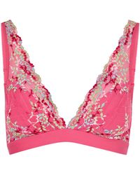 Wacoal - Embrace Floral-embroidered Lace Soft-cup Bra - Lyst