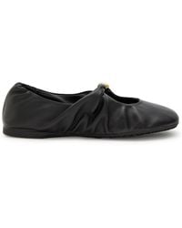 Loewe - Pebble Leather Ballet Flats - Lyst