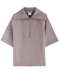Varley - Willow Half-Zip Stretch-Jersey T-Shirt - Lyst
