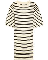 Anine Bing - Mona Striped Cotton-Blend Mini Dress - Lyst