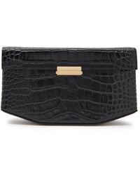 TOTEME - Crocodile-Embossed Leather Shoulder Bag - Lyst