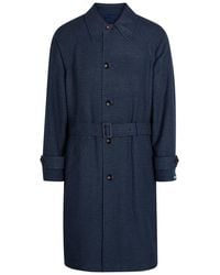 Polo Ralph Lauren - Balmacaan Reversible Belted Wool And Silk-Blend Coat - Lyst