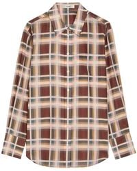 FRAME - The Plaid Boy Cotton And Silk-Blend Shirt - Lyst