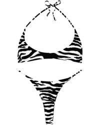 The Attico - Zebra-Print Bikini - Lyst