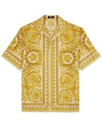 Versace - Baroque Printed Silk-twill Shirt - Lyst