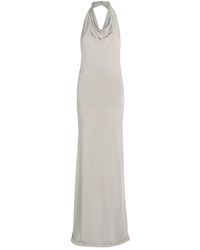 AYA MUSE - Sereno Halterneck Knit Maxi Dress - Lyst