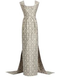 Huishan Zhang - Patsy Floral-Jacquard Cotton-Blend Gown - Lyst