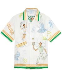 Casablancabrand - Tennis Club Printed Linen Shirt - Lyst