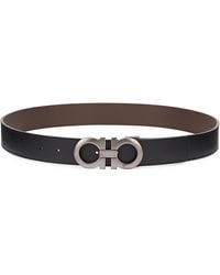 Ferragamo - Ferragamo Gancini Reversible Leather Belt - Lyst