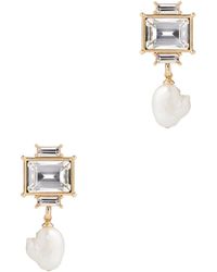 Kenneth Jay Lane - Crystal And Pearl-embellished Drop Earrings - Lyst