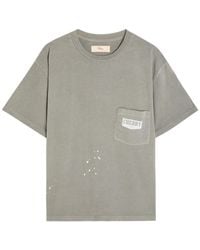 CHERRY LA - Chevron Boxy Paint-Splatter Cotton T-Shirt - Lyst