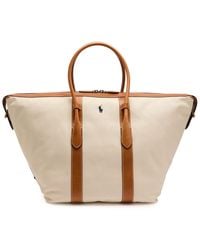 Polo Ralph Lauren - Logo-Embroidered Extra Large Canvas Tote Bag - Lyst