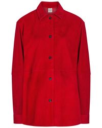 TOTEME - Suede Overshirt - Lyst