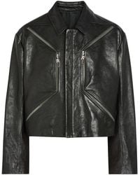 Rick Owens - Heizer Grained Leather Jacket - Lyst
