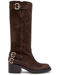 Chloé - Dakota Suede Knee-High Boots - Lyst