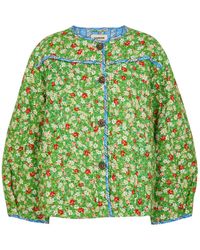 Damson Madder - Markey Floral-print Quilted Cotton Jacket - Lyst