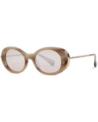Max Mara - Malibu10 Oval-Frame Sunglasses - Lyst