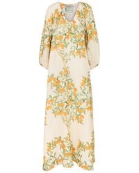 BERNADETTE - Georgio Floral-Print Linen Gown - Lyst