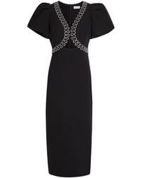 Rebecca Vallance - Nyx Crystal-Embellished Crepe Midi Dress - Lyst