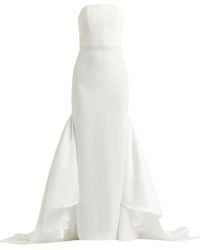 Solace London - Jodie Strapless Crepe Gown - Lyst