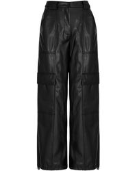 Jonathan Simkhai - Wide-leg Vegan Leather Cargo Trousers - Lyst
