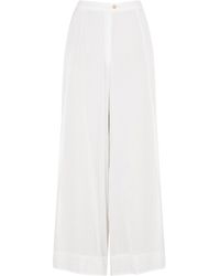 Forte Forte - Wide-Leg Voile Trousers - Lyst