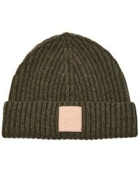 Loewe - Logo-Appliquéd Ribbed Cashmere Beanie - Lyst