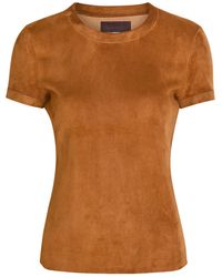 Stouls - 05 Stretch-Suede T-Shirt - Lyst
