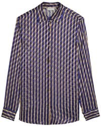 Dries Van Noten - Clavelly Striped Devoré Shirt - Lyst