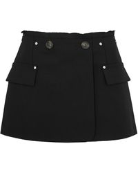 Dion Lee - Riveted Stretch-wool Mini Wrap Skirt - Lyst