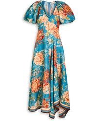 ALÉMAIS - Fletcher Floral-Printed Flax Maxi Dress - Lyst