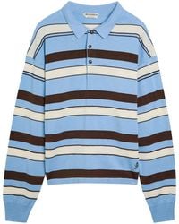 JW Anderson - Striped Knit Polo Shirt - Lyst