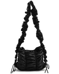 Damson Madder - Ruched Satin Shoulder Bag - Lyst