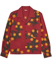 Bode - Marigold Wreath Embroidered Cotton Shirt - Lyst