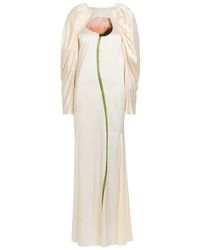 Simone Rocha - Poppy Floral-Print Satin Gown - Lyst