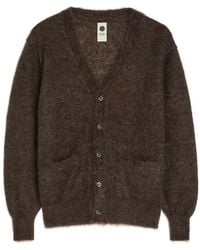 vowels - V-Neck Mohair-Blend Cardigan - Lyst