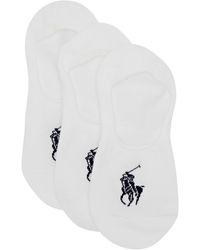 Polo Ralph Lauren - Logo-intarsia Stretch-cotton Trainer Socks - Lyst
