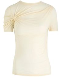 Agolde - Lissa Twisted Stretch-Jersey T-Shirt - Lyst