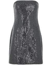 ROTATE BIRGER CHRISTENSEN - Strapless Sequin-embellished Denim Mini Dress - Lyst