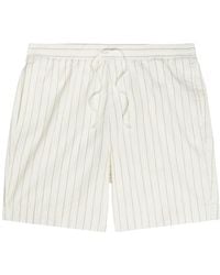 CHE - Franklin Striped Cotton And Linen-Blend Shorts - Lyst