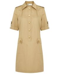 Tory Burch - Camp Cotton-Poplin Mini Shirt Dress - Lyst