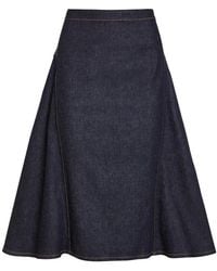 Jacquemus - La Jupe De-Nîmes Lavoir Denim Midi Skirt - Lyst