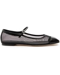 Aeyde - Uma Mesh Leather Mary Jane Flats - Lyst