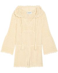 Isabel Marant - Zelnie Hooded Crochet-Knit Mini Dress - Lyst