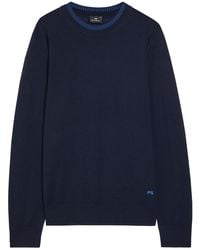 Paul Smith - Logo-Embroidered Merino Wool Jumper - Lyst