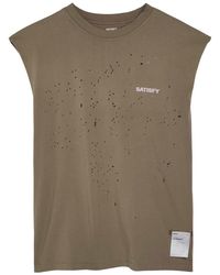 Satisfy - Mothtech Muscle Distressed Cotton T-Shirt - Lyst