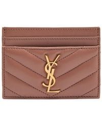 Saint Laurent - Cassandre Quilted Leather Card Holder - Lyst