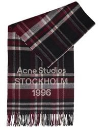 Acne Studios - Logo-Intarsia Checked Wool-Blend Scarf - Lyst